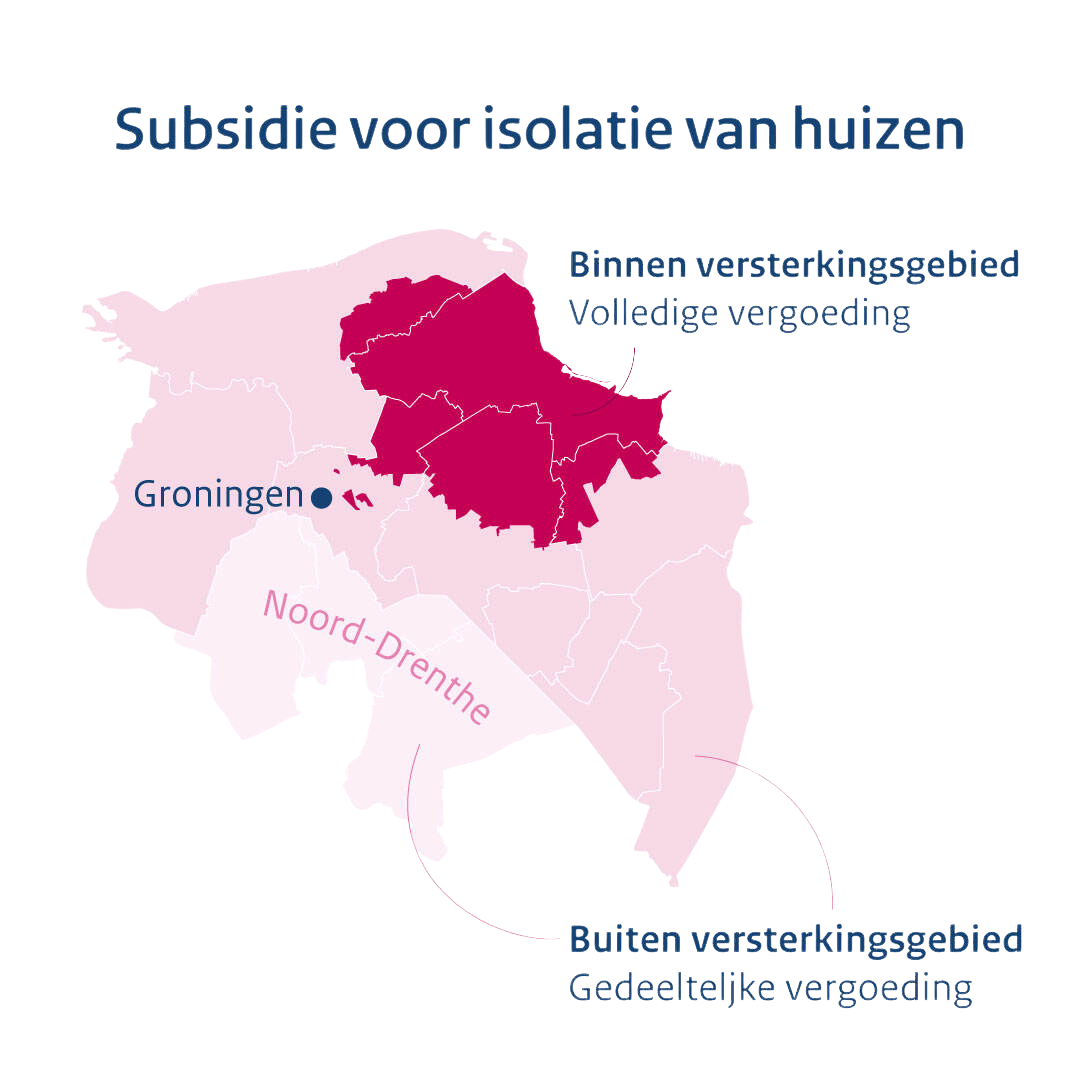 Kaart subsidie Groningen en Noord-Drenthe