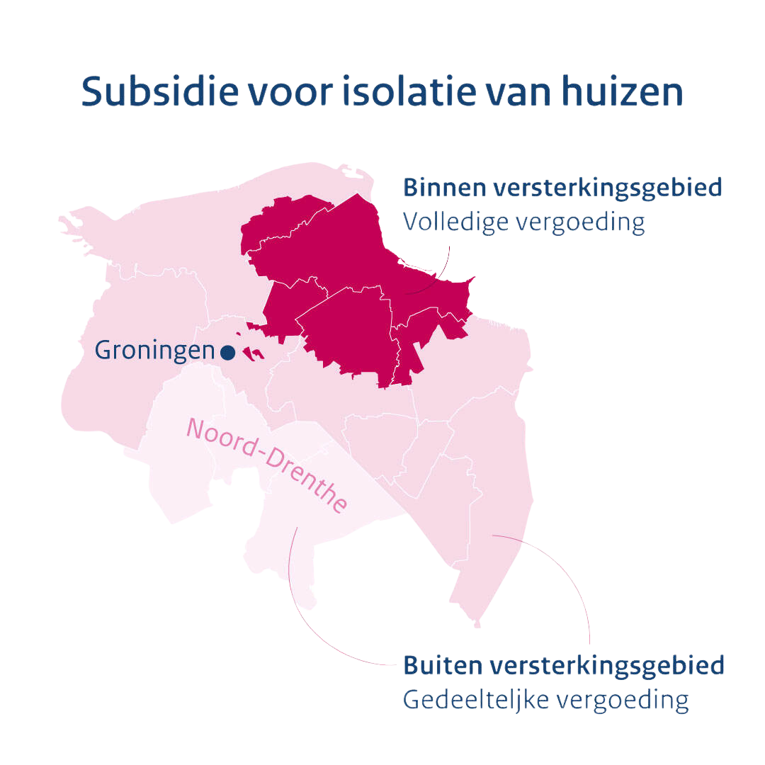 Kaart subsidie Groningen en Noord-Drenthe